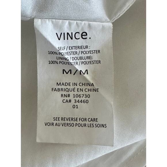 Women's Vince Shift Dress Size Medium White Black Modern Minimalist Work - Picture 9 of 12